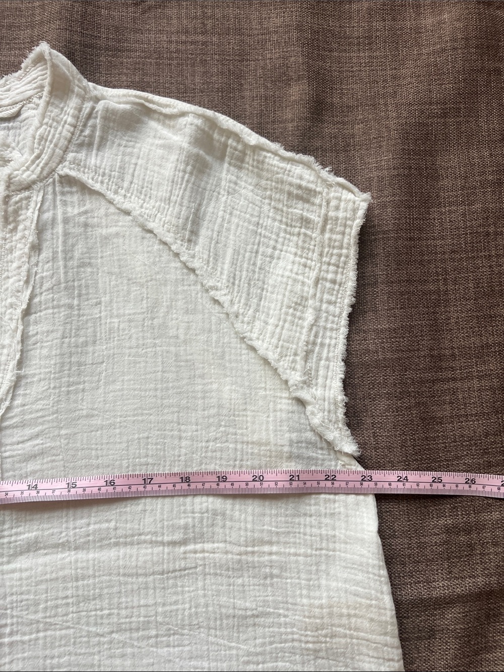 We The Free Ivory Gauze Button-Front Boxy Top - Picture 6 of 7